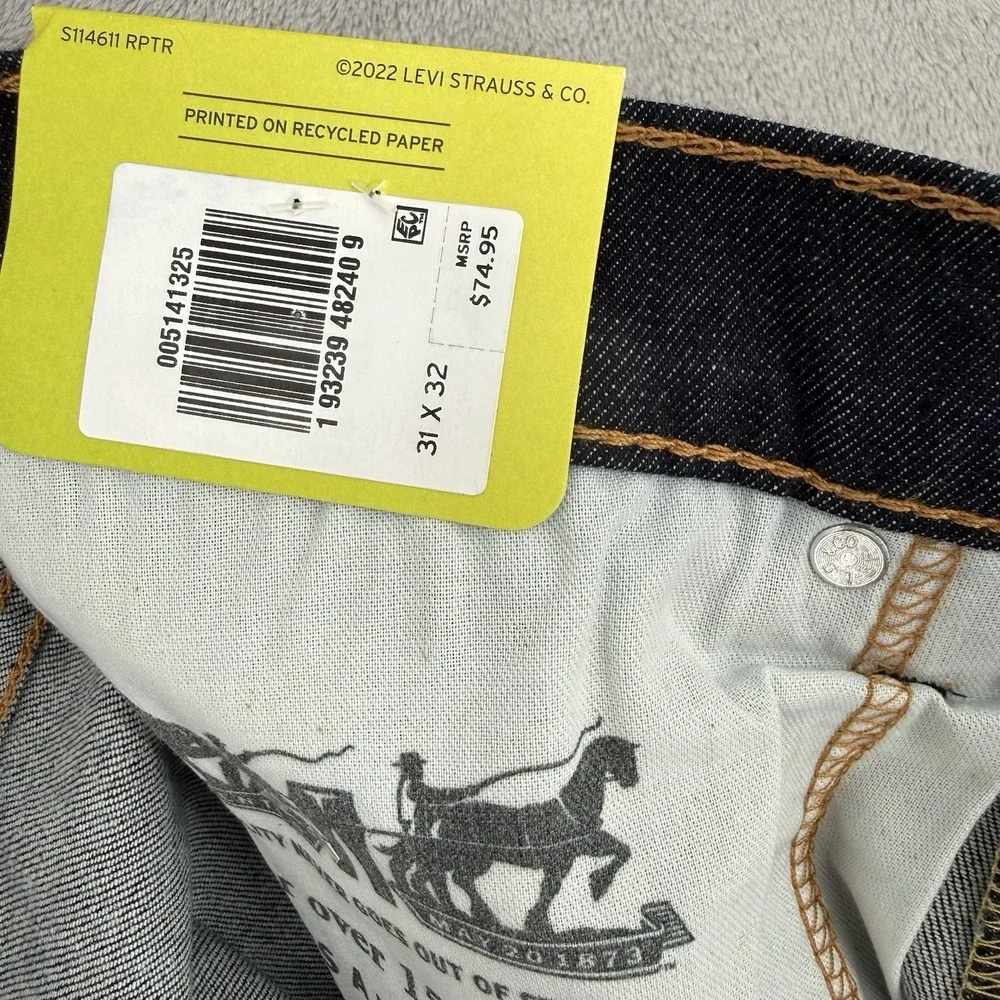 Levis 514 Jeans Mens W31 L32 Straight Fit Flex Stretch Performance Dark Wash
